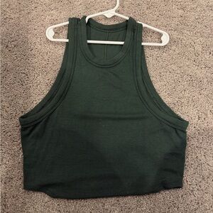 green lululemon hold tight crop tank